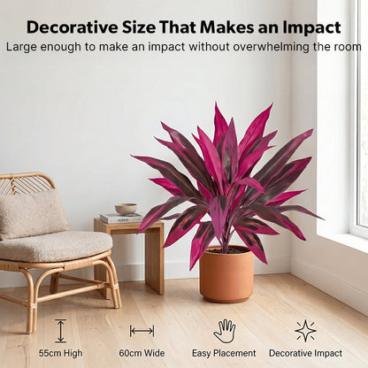 🔥 LAST DAY 50% OFF! 🏡🌿Artificial Red Cordyline Ti Plant – No-Fuss Year-Round Vibrant Foliage!