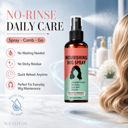 🔥LAST DAY SALE 49% OFF - Lightweight No-Rinse Nourishing Wig Spray💨