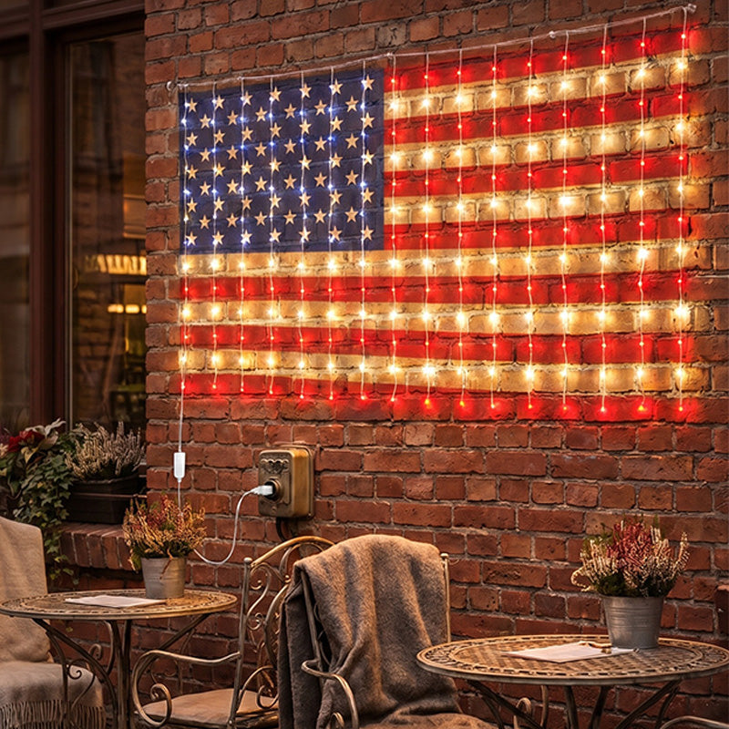 ️LIMITED-TIME 50% OFF! Patriotic Flag Net Lights – USB, Waterproof ...
